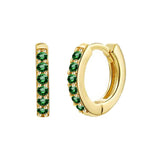 Simple Inlaid Zircon Round Multicolor Stud Earrings – Gift Ideas — 6