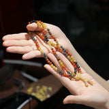 Natural Xinjiang Golden Silk Jade 108 Beads – Jewelry Gift Ideas — 5