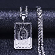 Retro Square Stainless Steel Gold Medal Necklace – Jewelry Gift Ideas — 5
