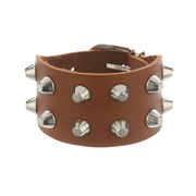 Metal Rock Double Row Flat Rivet Bracelet PU – Jewelry Gift Ideas — 14
