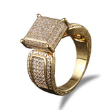 Hip Hop Men's Square Micro Set Zircon Ring – Gifts for Him — 2