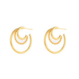 Trendy Earrings Stainless Steel Multi-layer – Jewelry Gift Ideas — 9