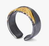 Handmade Carved Ring Men's Silver-wrapped Gold Opening – Gifts for Him — 5