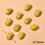 Hand-painted Yellow Small Fish Shape Ceramic – Jewelry Gift Ideas — 7