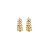 Simple Copper Inlaid Zircon Geometric Advanced Twin – Surprise Gifts — 7