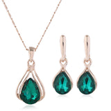 Alloy Water Drop Necklace Earring Jewelry Set – Jewelry Gift Ideas — 6