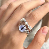 Heavy Duty Hip Hop Neutral Pearl Ring – Useful Gifts — 1