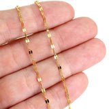 Simple Gold Plated Stainless Steel Anklets Lip Chain – Birthday Gifts — 3