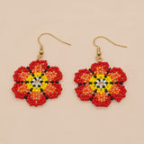 Bohemian Bead Woven Flower Fashion Earrings – Stylish Gifts — 3