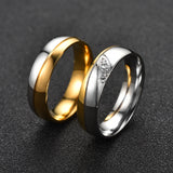 Stainless Steel Couple Ring Pair Ring Diamond – Stylish Gifts — 1