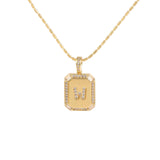 18K Gold Inlaid Zircon Letter Necklace For Women – Jewelry Gift Ideas — 18
