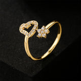 INS Simple Love Shape Golden Ring – Gifts for Couples — 1