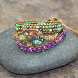 Colorful Turquoise Pendant Woven 3 Layers – Jewelry Gift Ideas — 3