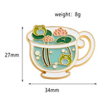 Cute Frog Animal Enamel Pin Brooch Cup – Jewelry Gift Ideas — 2