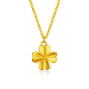 Alluvial Gold Lucky Four-leaf Clover Necklace – Jewelry Gift Ideas — 5