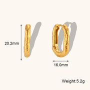 Distressed Irregular Lines Rectangle Ear Clip – Small Gift Ideas — 12