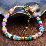 Dopamine Color Natural Stone Beaded Bracelet – Jewelry Gift Ideas — 10