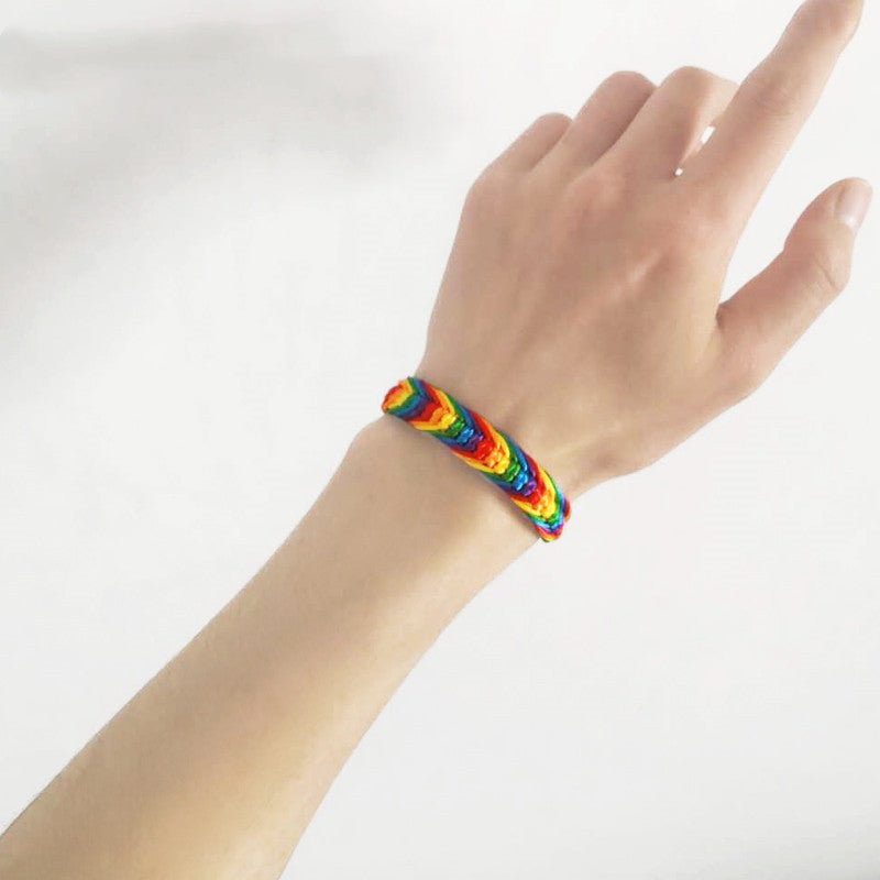 Six-color Rainbow Bracelet Braided Hand Rope – Jewelry Gift Ideas — 1