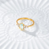 Luxury Girl Ring Natural Blue Topaz – Gifts for Kids — 4