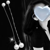 Women's Simple Freshwater Pearl Front And Back Hanging – Gifts for Her — 3