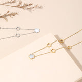Titanium Steel White Shell Small Flower Necklace – Jewelry Gift Ideas — 1