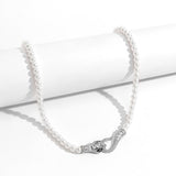Snake Tail Biting Full Diamond Curved Necklace – Jewelry Gift Ideas — 3