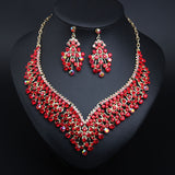 Creative Crystal Collarbone Necklace Earring Set – Jewelry Gift Ideas — 1
