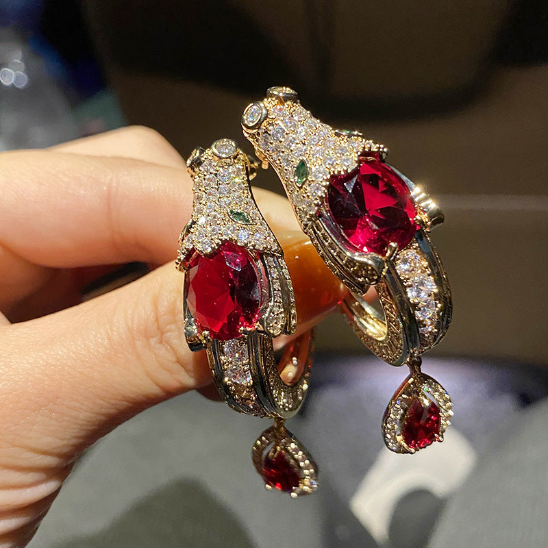 Fashion Dragon Ruby Fashion Earrings – Stylish Gifts — 1
