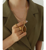 Natural Tigereye Double-layer Necklace Temperamental – Stylish Gifts — 10