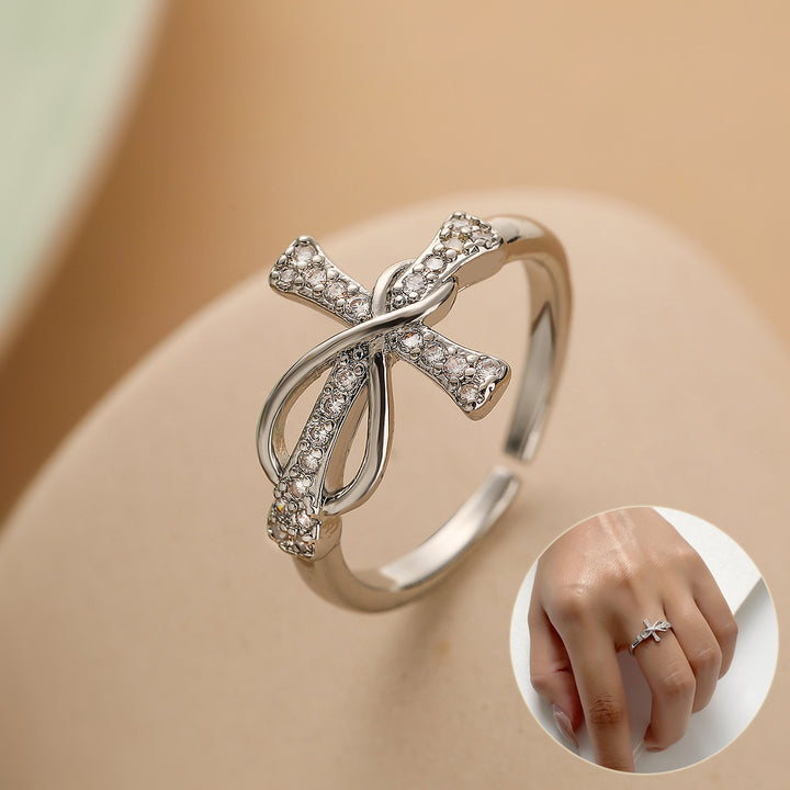 Simple Color Matching Copper Ring Fashion Cross Evil – Stylish Gifts — 1