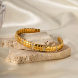 Stainless Steel Diamond Bread Pattern Bracelet – Jewelry Gift Ideas — 7