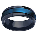 Fashion And Creative Black And Blue Groove Ring – Stylish Gifts — 4
