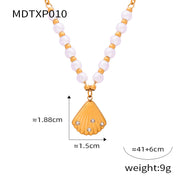 Freshwater Pearl Stitching Titanium Steel Jewelry – Jewelry Gift Ideas — 9