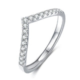 V-shaped Simulation Moissanite Diamond Ring – Jewelry Gift Ideas — 6