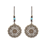 Style Tassel Earrings Female Leaf Circle Metal Leather – Stylish Gifts — 9