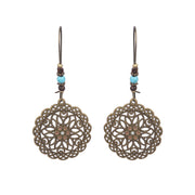 Style Tassel Earrings Female Leaf Circle Metal Leather – Stylish Gifts — 9