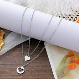 Stainless Steel Heart-shaped Card Necklace – Jewelry Gift Ideas — 4
