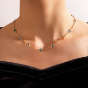 Simple Green Rhinestone Women's Short Single – Jewelry Gift Ideas — 4