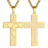 Men's Stainless Steel Lettering Cross Necklace – Jewelry Gift Ideas — 10
