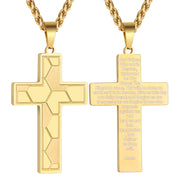 Men's Stainless Steel Lettering Cross Necklace – Jewelry Gift Ideas — 10