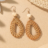 Vintage Wood Drop Shape Earrings – Stylish Gifts — 2
