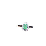 Colombian Emerald Ring 925 Silver With Diamonds – Practical Gifts — 2