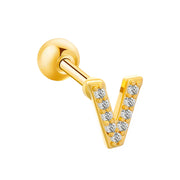 Inlaid Zircon 26 English Letters Ear Bone Stud – Meaningful Gifts — 6