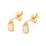 14K Silver Plated African Opal Earrings – Meaningful Gifts — 4