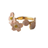 Flower Niche Peach Blossom Retro Enamel Craft Ring – Creative Gifts — 3
