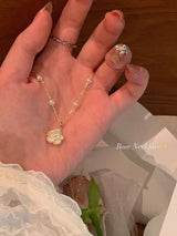 First Love Pearl Camellia Flower Necklace Girl – Jewelry Gift Ideas — 5