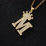 Stainless Steel Chain Zircon Alphabet Pendant – Jewelry Gift Ideas — 14