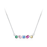 S925 Silver Rainbow Zircon Geometric Design – Jewelry Gift Ideas — 4