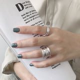 S925 Silver Irregular Bump Matte Brushed Ring – Practical Gifts — 1