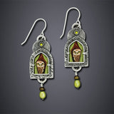 Retro Ethnic Square Dog Pattern Earrings – Dog Lover Gifts — 6